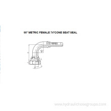 90° Metric Female 74° Cone Seal 20791